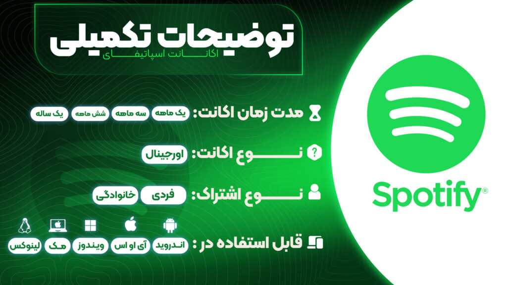 خرید اشتراک پرمیوم اسپاتیفای فمیلی و ایندیویژوال | تحویل کمتر از نیم ساعت 