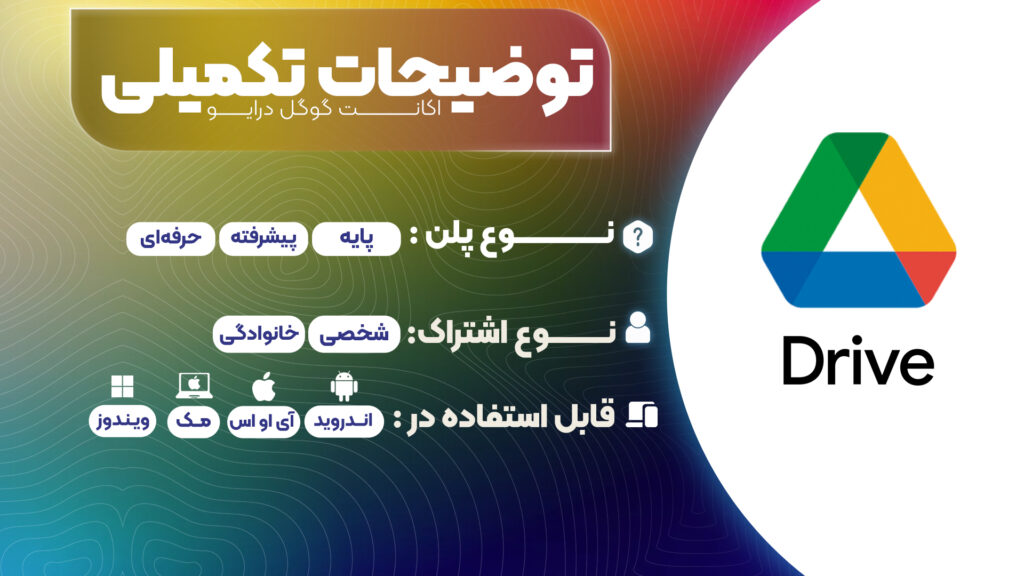خرید فضای ابری گوگل درایو