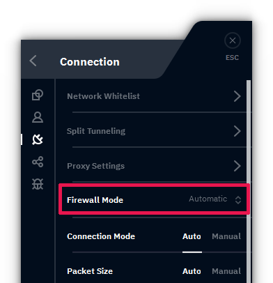 قابلیت کیل سوییچ در ویندسکرایب | فایروال Windscribe | پینگ بوست